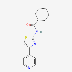 N-(4-pyridin-4-yl-1,3-thiazol-2-yl)cyclohexanecarboxamide
