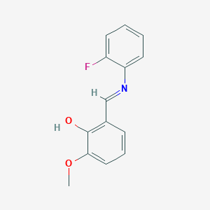 2-{(E)-[(2-fluorophenyl)imino]methyl}-6-methoxyphenol