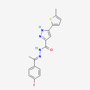 N'-[(1E)-1-(4-fluorophenyl)ethylidene]-3-(5-methylthiophen-2-yl)-1H-pyrazole-5-carbohydrazide
