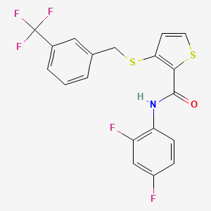 N-(2,4-Difluorophenyl)-3-((3-(trifluoromethyl)benzyl)sulfanyl)-2-thiophenecarboxamide