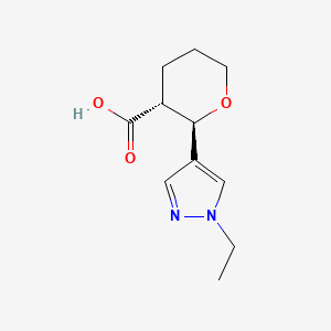 (2R,3R)-2-(1-ethyl-1H-pyrazol-4-yl)oxane-3-carboxylic acid