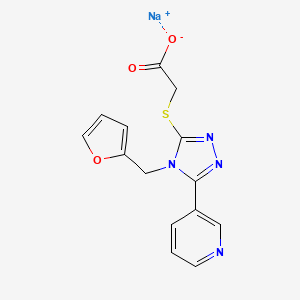 sodium 2-{[4-(furan-2-ylmethyl)-5-(pyridin-3-yl)-4H-1,2,4-triazol-3-yl]sulfanyl}acetate