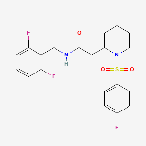 N-(2,6-difluorobenzyl)-2-(1-((4-fluorophenyl)sulfonyl)piperidin-2-yl)acetamide