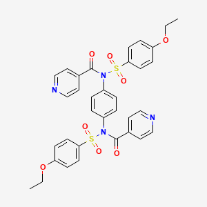 N-(4-ethoxyphenyl)sulfonyl-N-[4-[(4-ethoxyphenyl)sulfonyl-(pyridine-4-carbonyl)amino]phenyl]pyridine-4-carboxamide