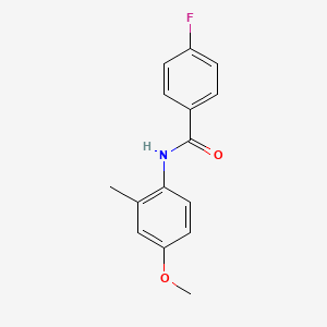 molecular formula C15H14FNO2 B2688438 4-fluoro-N-(4-methoxy-2-methylphenyl)benzamide CAS No. 478064-39-0