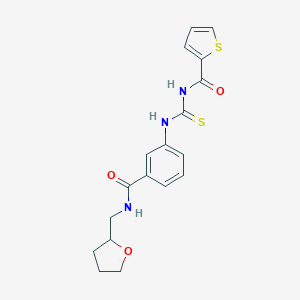 molecular formula C18H19N3O3S2 B268844 N-(tetrahydro-2-furanylmethyl)-3-({[(2-thienylcarbonyl)amino]carbothioyl}amino)benzamide 