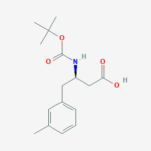 molecular formula C16H23NO4 B2688447 (R)-3-((叔丁氧羰基)氨基)-4-(间甲苯)丁酸 CAS No. 269398-83-6