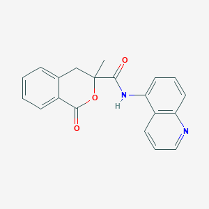 molecular formula C20H16N2O3 B2688448 3-methyl-1-oxo-N-quinolin-5-yl-4H-isochromene-3-carboxamide CAS No. 835892-51-8