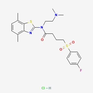 N-(2-(dimethylamino)ethyl)-N-(4,7-dimethylbenzo[d]thiazol-2-yl)-4-((4-fluorophenyl)sulfonyl)butanamide hydrochloride