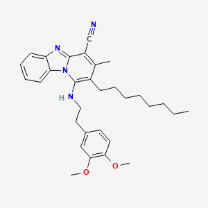 1-{[2-(3,4-Dimethoxyphenyl)ethyl]amino}-3-methyl-2-octylpyrido[1,2-a]benzimidazole-4-carbonitrile