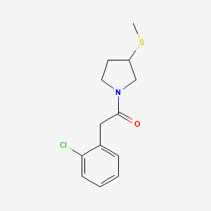 molecular formula C13H16ClNOS B2688452 2-(2-Chlorophenyl)-1-(3-(methylthio)pyrrolidin-1-yl)ethanone CAS No. 1797871-05-6