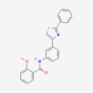 2-methoxy-N-[3-(2-phenyl-1,3-thiazol-4-yl)phenyl]benzamide
