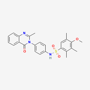 4-methoxy-2,3,5-trimethyl-N-(4-(2-methyl-4-oxoquinazolin-3(4H)-yl)phenyl)benzenesulfonamide