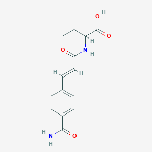 2-[3-(4-Carbamoylphenyl)prop-2-enamido]-3-methylbutanoic acid