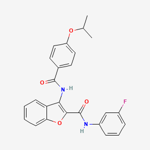 N-(3-fluorophenyl)-3-(4-isopropoxybenzamido)benzofuran-2-carboxamide