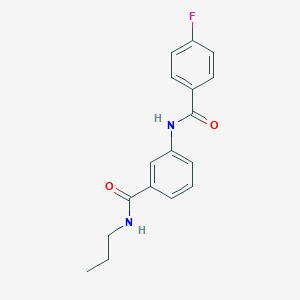 molecular formula C17H17FN2O2 B268847 3-[(4-fluorobenzoyl)amino]-N-propylbenzamide 