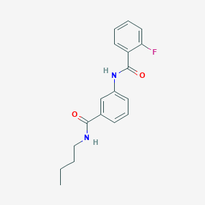 molecular formula C18H19FN2O2 B268848 N-{3-[(butylamino)carbonyl]phenyl}-2-fluorobenzamide 