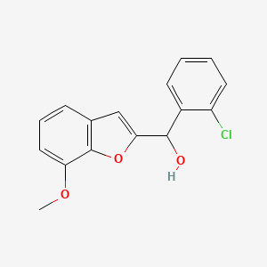 molecular formula C16H13ClO3 B2688485 (2-氯苯基)(7-甲氧基-1-苯并呋喃-2-基)甲醇 CAS No. 477858-47-2