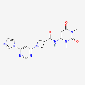 1-(6-(1H-imidazol-1-yl)pyrimidin-4-yl)-N-(1,3-dimethyl-2,6-dioxo-1,2,3,6-tetrahydropyrimidin-4-yl)azetidine-3-carboxamide