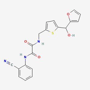 N1-(2-cyanophenyl)-N2-((5-(furan-2-yl(hydroxy)methyl)thiophen-2-yl)methyl)oxalamide