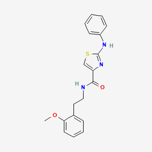 molecular formula C19H19N3O2S B2688497 N-(2-methoxyphenethyl)-2-(phenylamino)thiazole-4-carboxamide CAS No. 1171961-87-7