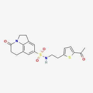 N-(2-(5-acetylthiophen-2-yl)ethyl)-4-oxo-2,4,5,6-tetrahydro-1H-pyrrolo[3,2,1-ij]quinoline-8-sulfonamide