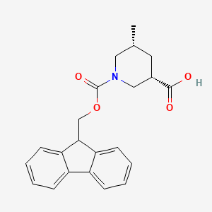 molecular formula C22H23NO4 B2688511 (3S,5R)-1-(9H-Fluoren-9-ylmethoxycarbonyl)-5-methylpiperidine-3-carboxylic acid CAS No. 2227788-89-6
