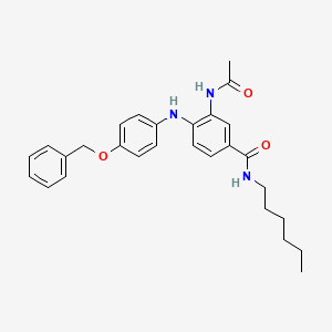 3-acetamido-4-((4-(benzyloxy)phenyl)amino)-N-hexylbenzamide