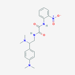 molecular formula C20H25N5O4 B2688514 N1-(2-(二甲基氨基)-2-(4-(二甲基氨基)苯基)乙基)-N2-(2-硝基苯基)草酰胺 CAS No. 941994-94-1
