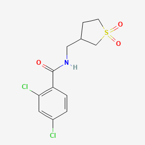 molecular formula C12H13Cl2NO3S B2688515 2,4-dichloro-N-((1,1-dioxidotetrahydrothiophen-3-yl)methyl)benzamide CAS No. 1235073-99-0