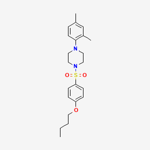 molecular formula C22H30N2O3S B2688522 1-(4-丁氧基苯磺酰)-4-(2,4-二甲基苯基)哌嗪 CAS No. 692775-57-8
