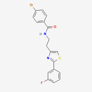 4-bromo-N-{2-[2-(3-fluorophenyl)-1,3-thiazol-4-yl]ethyl}benzamide