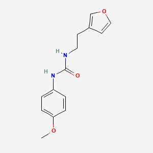molecular formula C14H16N2O3 B2688524 1-(2-(Furan-3-yl)ethyl)-3-(4-methoxyphenyl)urea CAS No. 1428371-20-3