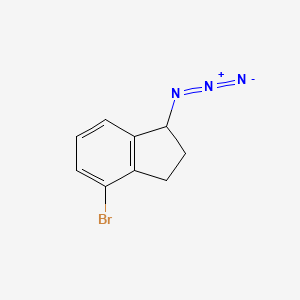 molecular formula C9H8BrN3 B2688527 1-叠氮-4-溴-2,3-二氢-1H-茚烯 CAS No. 2379945-90-9