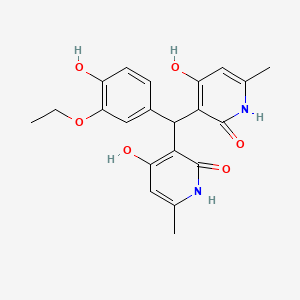 3,3'-((3-ethoxy-4-hydroxyphenyl)methylene)bis(4-hydroxy-6-methylpyridin-2(1H)-one)