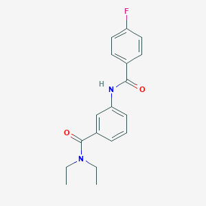 molecular formula C18H19FN2O2 B268853 N,N-diethyl-3-[(4-fluorobenzoyl)amino]benzamide 