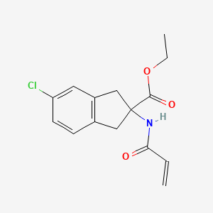 Ethyl 5-chloro-2-(prop-2-enoylamino)-1,3-dihydroindene-2-carboxylate