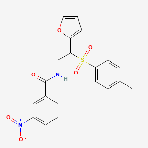 molecular formula C20H18N2O6S B2688547 N-(2-(furan-2-yl)-2-tosylethyl)-3-nitrobenzamide CAS No. 896322-19-3