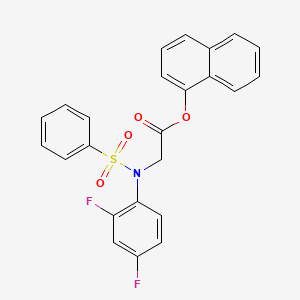1-Naphthyl 2-[2,4-difluoro(phenylsulfonyl)anilino]acetate