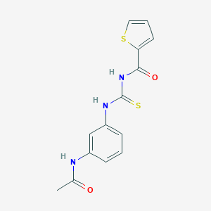 molecular formula C14H13N3O2S2 B268855 N-{[3-(acetylamino)phenyl]carbamothioyl}thiophene-2-carboxamide 
