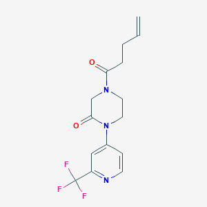 4-(pent-4-enoyl)-1-[2-(trifluoromethyl)pyridin-4-yl]piperazin-2-one