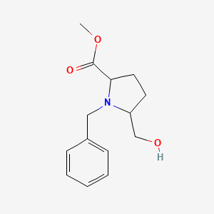 molecular formula C14H19NO3 B2688553 Methyl 1-benzyl-5-(hydroxymethyl)pyrrolidine-2-carboxylate CAS No. 1469983-62-7