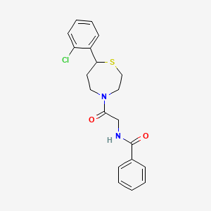 N-(2-(7-(2-chlorophenyl)-1,4-thiazepan-4-yl)-2-oxoethyl)benzamide