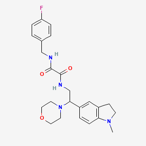 N1-(4-fluorobenzyl)-N2-(2-(1-methylindolin-5-yl)-2-morpholinoethyl)oxalamide