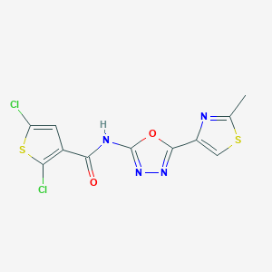 2,5-dichloro-N-(5-(2-methylthiazol-4-yl)-1,3,4-oxadiazol-2-yl)thiophene-3-carboxamide