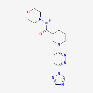 1-(6-(1H-1,2,4-triazol-1-yl)pyridazin-3-yl)-N-morpholinopiperidine-3-carboxamide