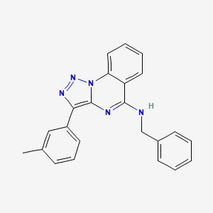 molecular formula C23H19N5 B2688572 N-benzyl-3-(m-tolyl)-[1,2,3]triazolo[1,5-a]quinazolin-5-amine CAS No. 902483-51-6
