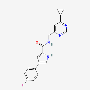 N-((6-cyclopropylpyrimidin-4-yl)methyl)-4-(4-fluorophenyl)-1H-pyrrole-2-carboxamide