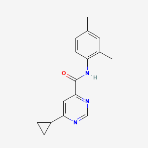 molecular formula C16H17N3O B2688583 6-Cyclopropyl-N-(2,4-dimethylphenyl)pyrimidine-4-carboxamide CAS No. 2380081-03-6