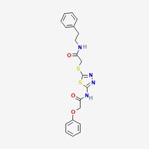 N-(5-((2-oxo-2-(phenethylamino)ethyl)thio)-1,3,4-thiadiazol-2-yl)-2-phenoxyacetamide